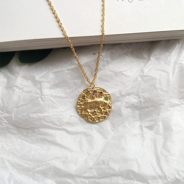 Sumerian Gold Coin Constellation Pendant/Necklace