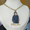 Cut out photo pendant necklace