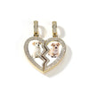 Two-sided Broken Heart Photo Pendant Necklace