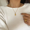 Padlock Necklace With Engraved Initial