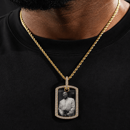 Custom Photo Dog Tag Necklace – Personalized Picture Pendant for Men & Women