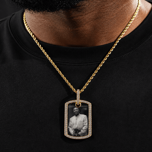 Custom Photo Dog Tag Necklace – Personalized Picture Pendant for Men & Women