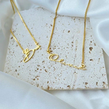 Personalized Name Necklace with Box Chain