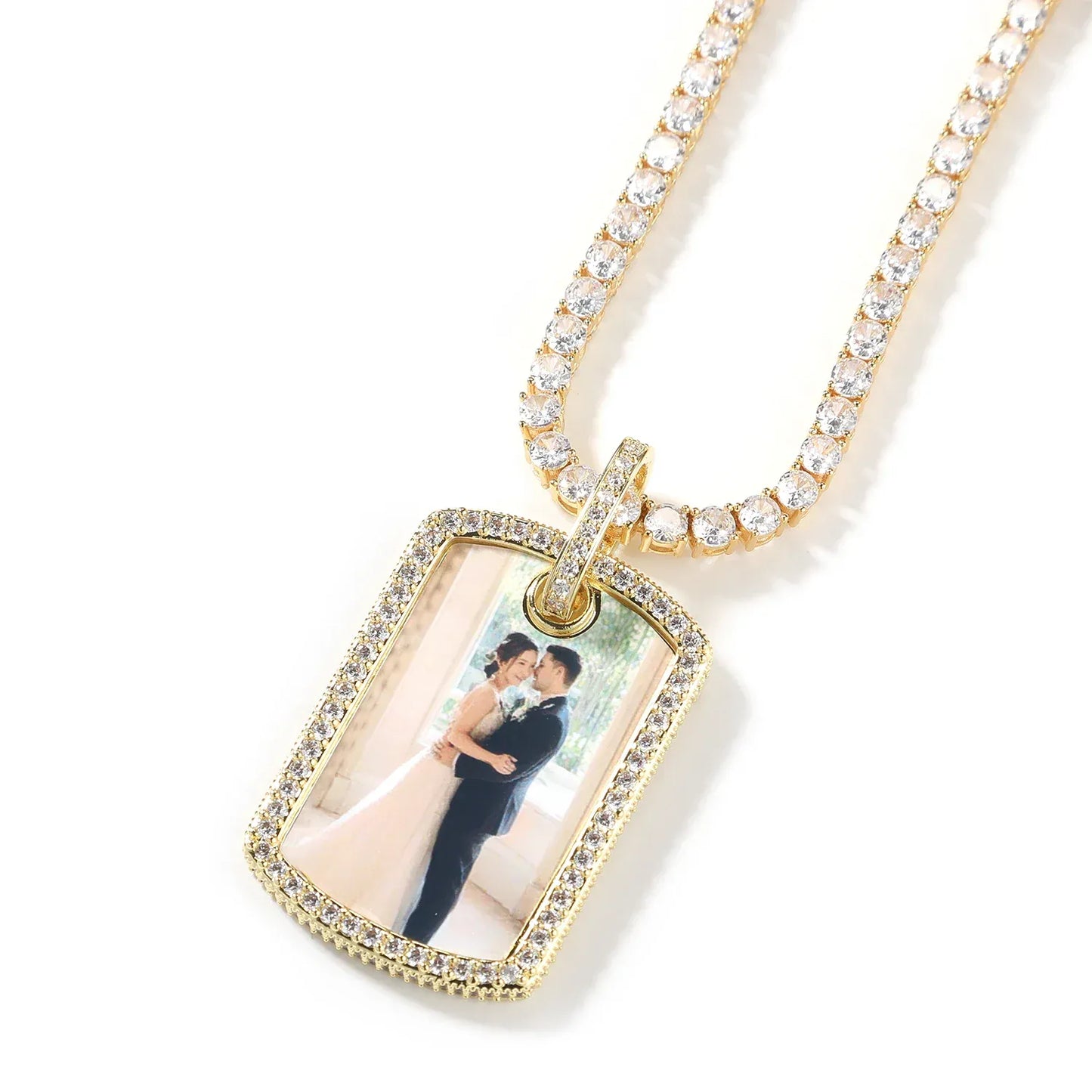 Custom Photo Dog Tag Necklace – Personalized Picture Pendant for Men & Women