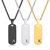 Custom Mens Dog Tag Necklace With Initial