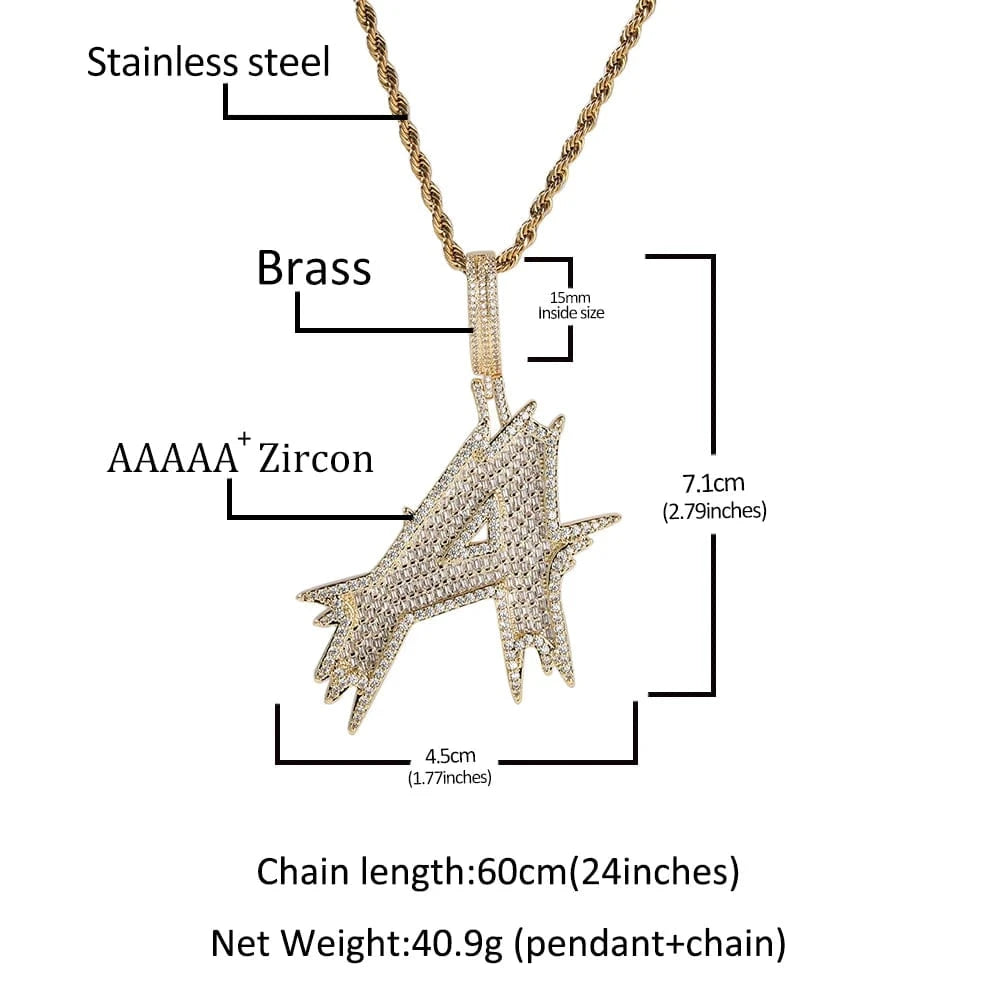 Thorned Initial Pendant Necklace