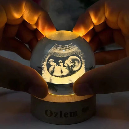 Ultrasound Crystal Ball With Engraved Base
