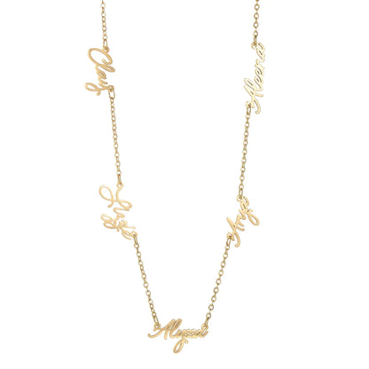 Custom Multi Name Necklace - Up To 6 Names