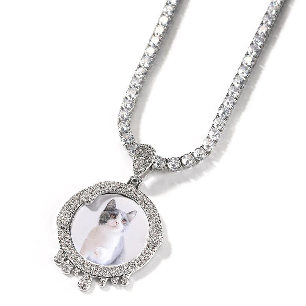 Dripping Frame Photo Pendant Necklace