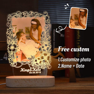 Personalized 3D Photo "Love Lamp" With Custom Text