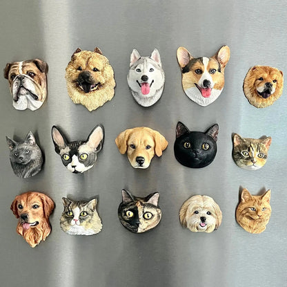 Custom 3d Pet Magnet Figurines
