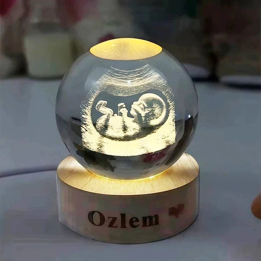 Ultrasound Crystal Ball With Engraved Base