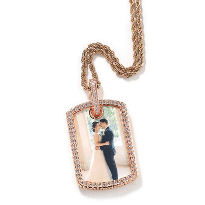 Custom Photo Dog Tag Necklace – Personalized Picture Pendant for Men & Women
