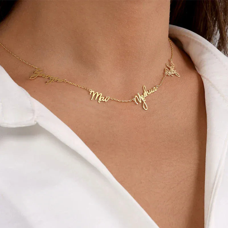 Custom Multi Name Necklace - Up To 6 Names
