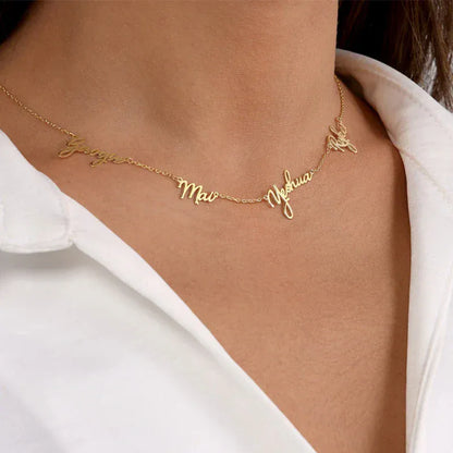 Custom Multi Name Necklace - Up To 6 Names