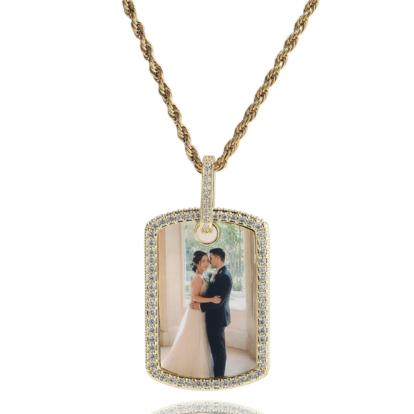 Custom Photo Dog Tag Necklace – Personalized Picture Pendant for Men & Women