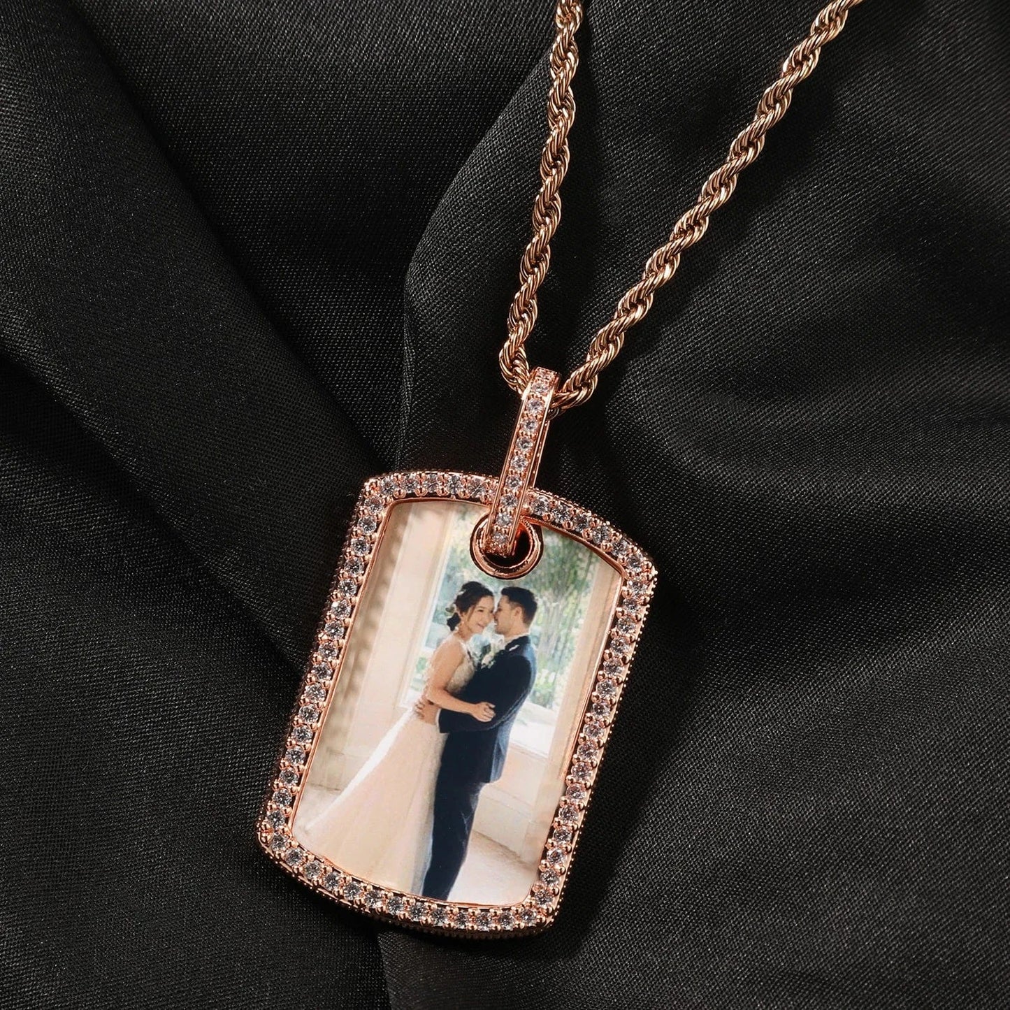 Custom Photo Dog Tag Necklace – Personalized Picture Pendant for Men & Women