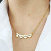 Custom Multi Heart Necklace With Engraved Names