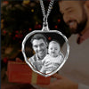 3D Crystal Heart-shaped Photo Necklace
