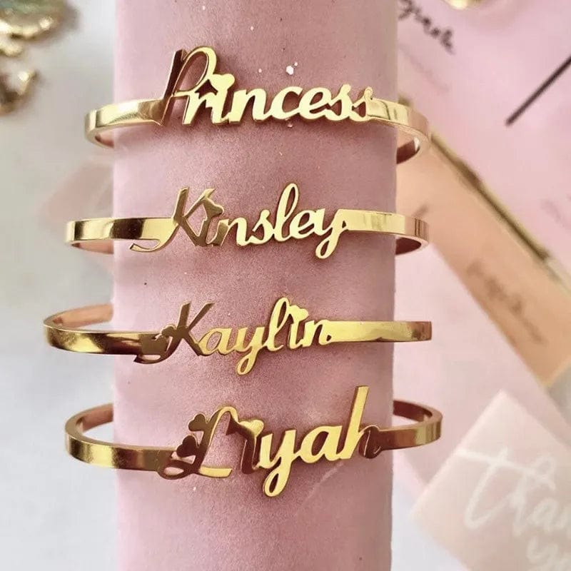 Custom Childrens Name Bracelet - Gold Or Silver