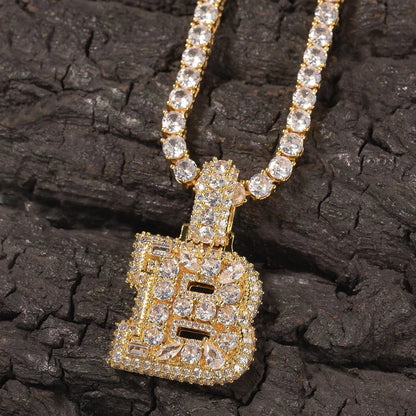 Custom Vertical Letter Pendant – Up To 6 Letters | Free Rope or Cuban Chain