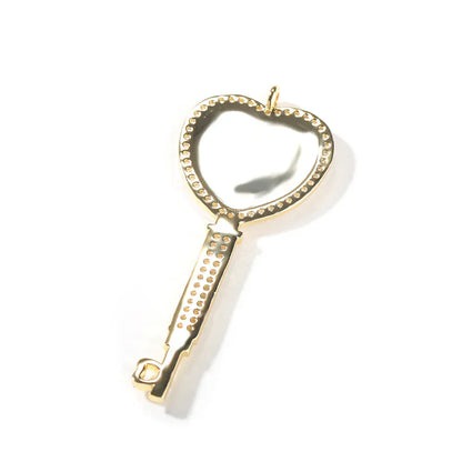 "Key To My Heart" – Custom Heart Key Picture Pendant Necklace