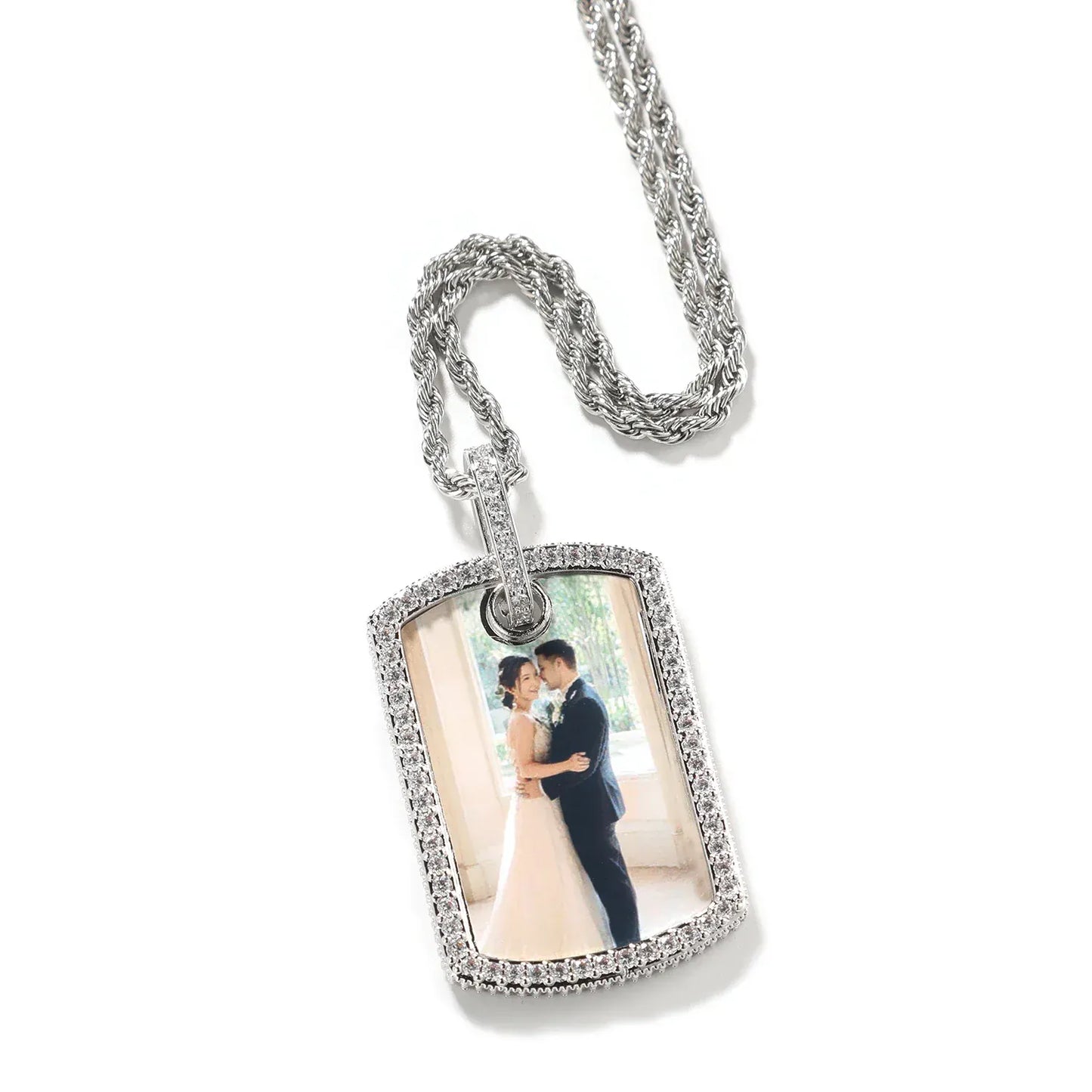 Custom Photo Dog Tag Necklace – Personalized Picture Pendant for Men & Women
