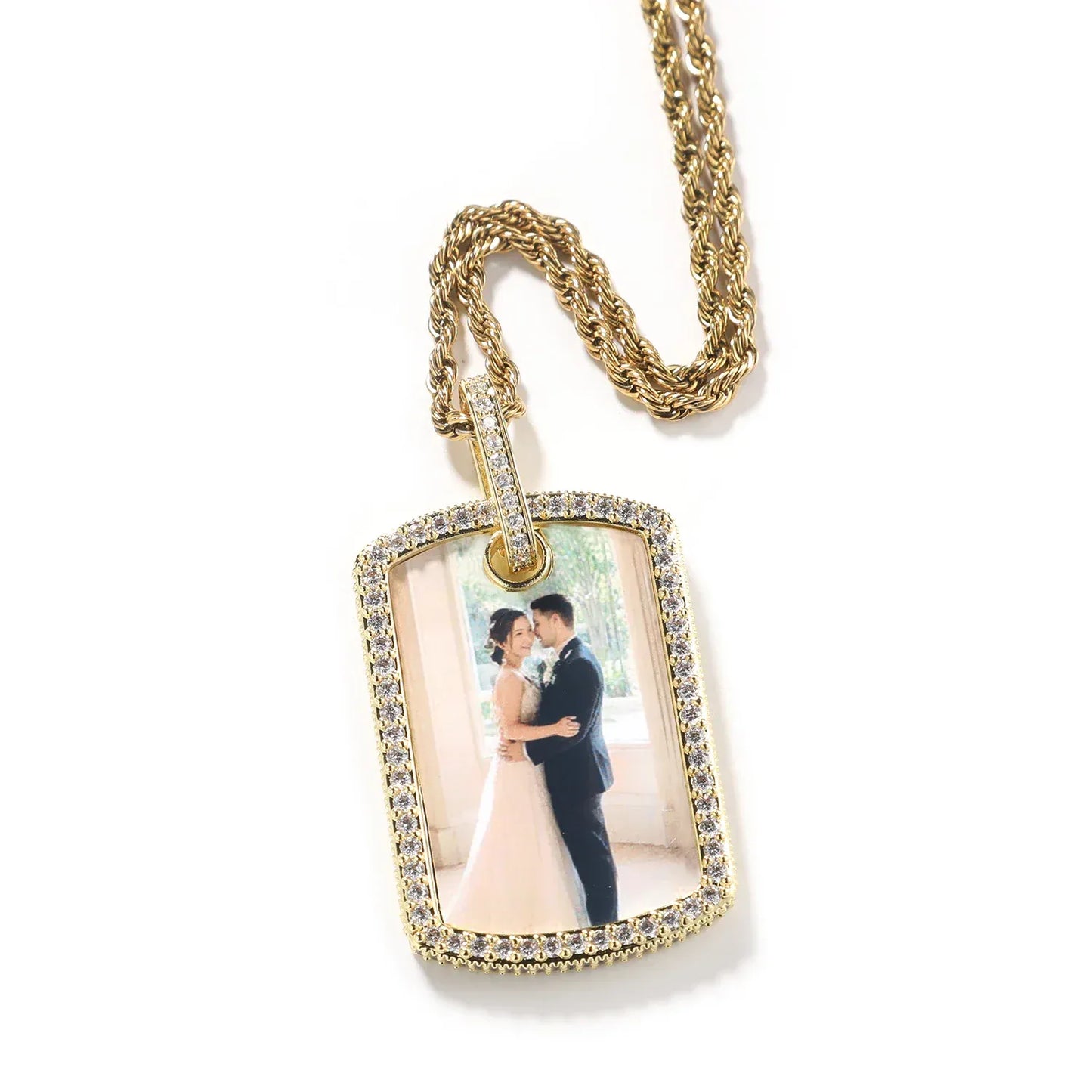 Custom Photo Dog Tag Necklace – Personalized Picture Pendant for Men & Women