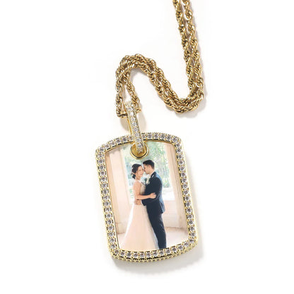 Custom Photo Dog Tag Necklace – Personalized Picture Pendant for Men & Women