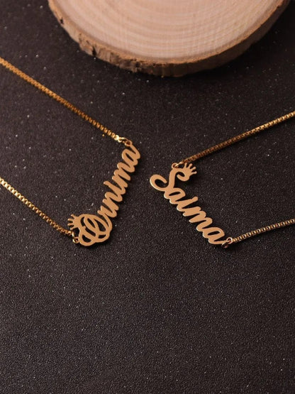 Personalized Name Necklace with Box Chain