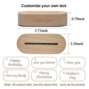 Personalized 3D Photo "Love Lamp" With Custom Text