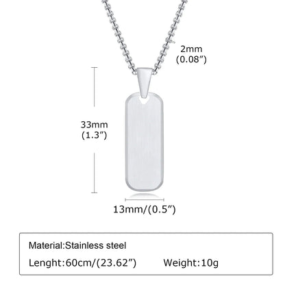 Custom Mens Dog Tag Necklace With Initial