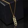 Vertical Cartouche Style Name Necklace