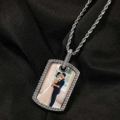 Custom Photo Dog Tag Necklace – Personalized Picture Pendant for Men & Women