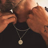 Mens Compass Pendant Necklace