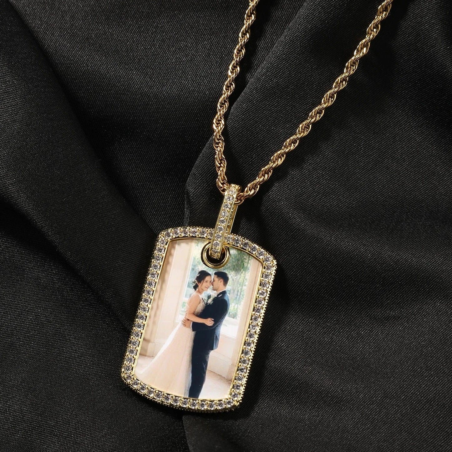 Custom Photo Dog Tag Necklace – Personalized Picture Pendant for Men & Women