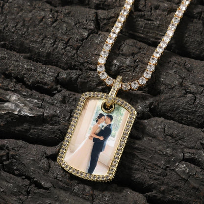 Custom Photo Dog Tag Necklace – Personalized Picture Pendant for Men & Women