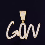 Cursive Tag Style Name Pendant & Necklace