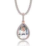 Custom "Tear Drop" Picture Pendant Necklace