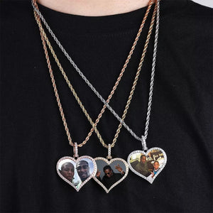 Custom Heart Shaped Picture Pendant Necklace
