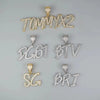 Colgantes y collar con nombre de letra estilo etiqueta