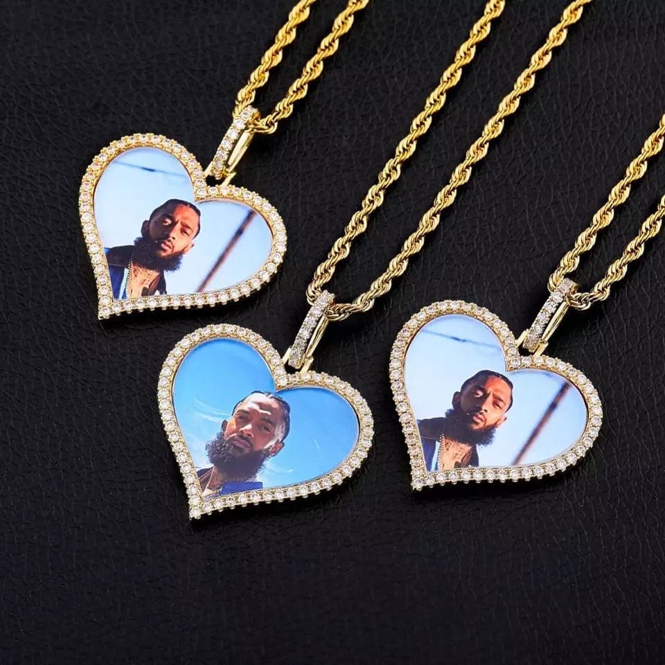 Custom Heart Memory Picture Pendant Necklace
