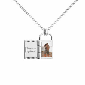 "Open Book" Custom Engravable Photo Locket Necklace!