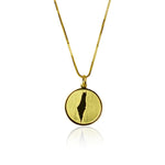 Collar de mapa de estilo de moneda personalizado para país, ciudad o estado