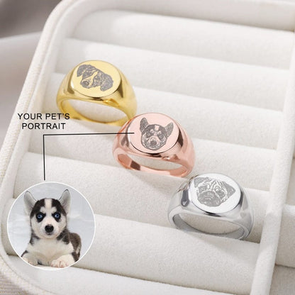 custom pet picture ring