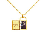 "Open Book" Custom Engravable Photo Locket Necklace!