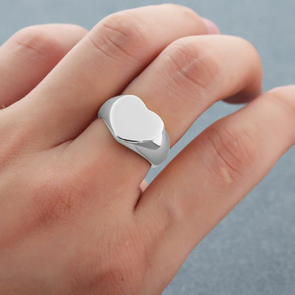 Custom Heart Shaped Photo Ring