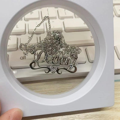 Personalized Name Pendant Necklace With Heart Accent