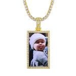 Square Custom Photo Pendant & Necklace