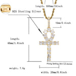 Ankh Pendant Necklace - Gold, Silver
